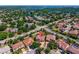 Aerial view of a single-Gathering home featuring lush landscaping in a well-established neighborhood at 8625 Brixford St, Orlando, FL 32836