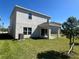 This home offers a covered patio, a well-manicured lawn, and backyard at 1116 Myrtle Hammock Ln, Davenport, FL 33837