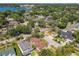 An aerial perspective of a neighborhood next to a lake at 1122 Vassar St, Orlando, FL 32804