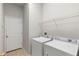 The laundry room features white appliances and a wire rack for storage at 1151 Chessington Cir, Lake Mary, FL 32746
