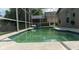Backyard swimming pool with a screened enclosure and patio at 1567 Oak Hill Trl, Kissimmee, FL 34747