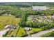 An aerial of a home near a lake in a wooded area at 1981 N County Road 426, Oviedo, FL 32765