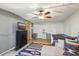 Functional main bedroom offering ceiling fan, furniture, and closets, designed to promote easy living and relaxation at 1981 N County Road 426, Oviedo, FL 32765
