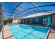 The screened-in pool area includes ample deck space for entertaining and relaxation at 2990 Mallard Dr, Deltona, FL 32738