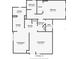 Floor plan showcasing the layout of the kitchen, dining room, living room, bedrooms, and bathrooms at 3019 Page Ave, Orlando, FL 32806