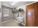 Laundry room features a sink, shelving, a window, and a door leading outside at 346 Willet Ave, Apopka, FL 32703