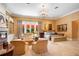 Spacious main bedroom with sitting area, fireplace, and access to the backyard at 5100 Cranes Point Ct, Orlando, FL 32839