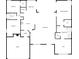 Detailed floor plan showcasing the layout of the house, including bedrooms, bathrooms, and living areas at 640 Westview Dr, Minneola, FL 34715