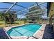 Screened-in backyard pool offers clear water and ample space for recreation at 7655 Persian Ct, Orlando, FL 32819
