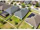 Aerial view showcasing the home's backyard and neighborhood layout at 2331 Kennington Cv, Deland, FL 32724