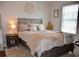 Cozy bedroom featuring a comfortable bed with plush pillows, side tables, and a large window at 3416 Seneca Club Loop # 56, Orlando, FL 32808