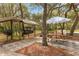 Outdoor picnic area complete with built in grills, a table, and a shady umbrella at 4495 Bedford Rd, Sanford, FL 32773