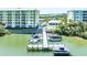 Private boat dock area with multiple slips for easy access to the waterfront and stunning views at 5 Riverwalk Dr # 604, New Smyrna Beach, FL 32169