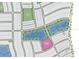 Community map highlighting the planned amenity center, green spaces, walking trails, and bodies of water at 5271 Quillback Ln, St Cloud, FL 34771