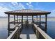 Waterfront gazebo with seating area for relaxing, featuring beautiful lake views and a metal roof at 10339 Kensington Shore Dr # J-202, Orlando, FL 32827