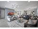 Spacious living room with a ceiling fan, recessed lighting, and an open layout at 13090 Bromborough Dr, Orlando, FL 32832
