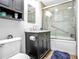 Bathroom with a vanity, shower and toilet at 151 Sea Isle Cir, South Daytona, FL 32119
