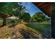 A spacious backyard featuring lush greenery and mature trees providing ample shade at 2614 Rio Ln, Orlando, FL 32805