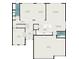First floor plan displaying a spacious living room, kitchen, office, dining area, and a two-car garage at 289 Magnolia Park Trl, Sanford, FL 32773