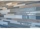 Close-up of a stylish decorative tile backsplash, showcasing modern design elements at 3004 Cottage Grove Ct # 1805, Orlando, FL 32822