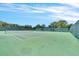 Community tennis court with green surface, net, and surrounding greenery for recreational play at 3824 Gulf Shore Cir, Kissimmee, FL 34746