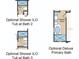 Floorplan options include optional showers and tubs for bathrooms as well as options for the primary bath at 5223 Quillback Ln, St Cloud, FL 34771