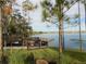 Scenic lake access with wooden steps and a dock, perfect for fishing and enjoying waterfront views at 5711 Hamlin Groves Trl, Winter Garden, FL 34787
