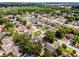 A beautiful home is shown in a lush neighborhood, highlighted by mature trees and marked with a defined red line at 15532 Kensington Trl, Clermont, FL 34711