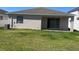 Spacious backyard featuring a covered patio and a large grassy area at 1711 Penrith Loop, Orlando, FL 32824