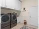 Spacious laundry room with modern appliances, custom cabinets, and lots of storage at 2530 Stargrass Cir, Clermont, FL 34715