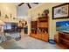 Open-concept floor plan showcasing the living area and fireplace at 2626 Clarinet Dr, Orlando, FL 32837