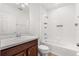 Clean bathroom featuring a tub and shower combo and a single sink vanity at 340 Irving Bend Dr, Groveland, FL 34736