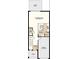 Detailed floorplan showcasing the layout of the first floor, including the kitchen, gathering room, and garage at 3623 Main Harbor Dr, Kissimmee, FL 34746