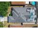 Overhead view of a house with a screened pool enclosure, well-manicured landscaping, and a spacious patio at 4008 Lakeside Reserve Ct, Orlando, FL 32810