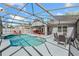 Relaxing enclosed pool area with sparkling pool, comfortable seating, and dining space at 4008 Lakeside Reserve Ct, Orlando, FL 32810