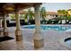 Resort-style pool with comfortable lounge chairs and shaded areas for relaxation at 8761 The Esplanade # 6, Orlando, FL 32836