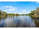Scenic lake view featuring calm waters, lily pads, and tree-lined shores, perfect for relaxing and enjoying nature at 107 Coveridge Ln, Longwood, FL 32779