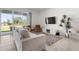 Bright living room with comfortable seating, large windows, and views of the tranquil lake at 1121 Blue Jay Dr, Davenport, FL 33837