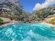 Relaxing community pool with gazebo and plenty of seating surrounded by mature trees and lush landscaping at 136 Bridgeview Ct, Longwood, FL 32779