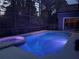 Screened-in backyard pool and integrated spa illuminated with in-pool lighting and tile accents at 1570 Westover Loop, Lake Mary, FL 32746