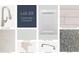 Interior design featuring countertops, cabinets, backsplash, flooring, carpet, and hardware samples with neutral and modern style at 16759 Muskgrass Dr, Winter Garden, FL 34787