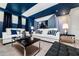 Themed game room featuring a large projector screen, comfortable seating, and a striking decor at 1781 Sawyer Palm Pl, Kissimmee, FL 34747