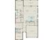 Detailed floorplan showcasing an open layout with gathering room, kitchen, cafe, and covered lanai at 1938 Spring Shower Cir, Kissimmee, FL 34744