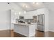 Modern kitchen featuring stainless steel appliances, an island, and granite countertops at 2565 Albion Ave # 2, Orlando, FL 32833