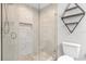 Beautiful tile shower featuring stylish design and a glass door at 2565 Albion Ave # 2, Orlando, FL 32833