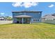 Spacious backyard featuring covered patio, expansive lawn, and privacy fencing at 2628 Cedar Shake Ct, Oviedo, FL 32765
