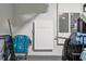 Garage with Tesla power wall for energy at 2628 Cedar Shake Ct, Oviedo, FL 32765