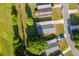 Overhead shot of the property nestled among trees, revealing its setting and neighborhood layout at 2650 Einwood Dr, Kissimmee, FL 34758