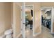 En-suite bathroom and walk-in closet adjacent to the main bedroom area at 3375 Bellino Blvd., New Smyrna Beach, FL 32168