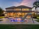 Beautiful backyard pool with a water slide and patio; perfect for relaxing evenings at 3664 Farm Bell Pl, Lake Mary, FL 32746